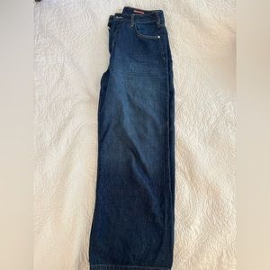 Very wide leg Anthropologie jeans.